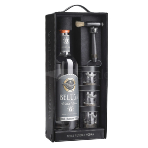 Beluga Vodka Gold Line Leder Set - 70cl