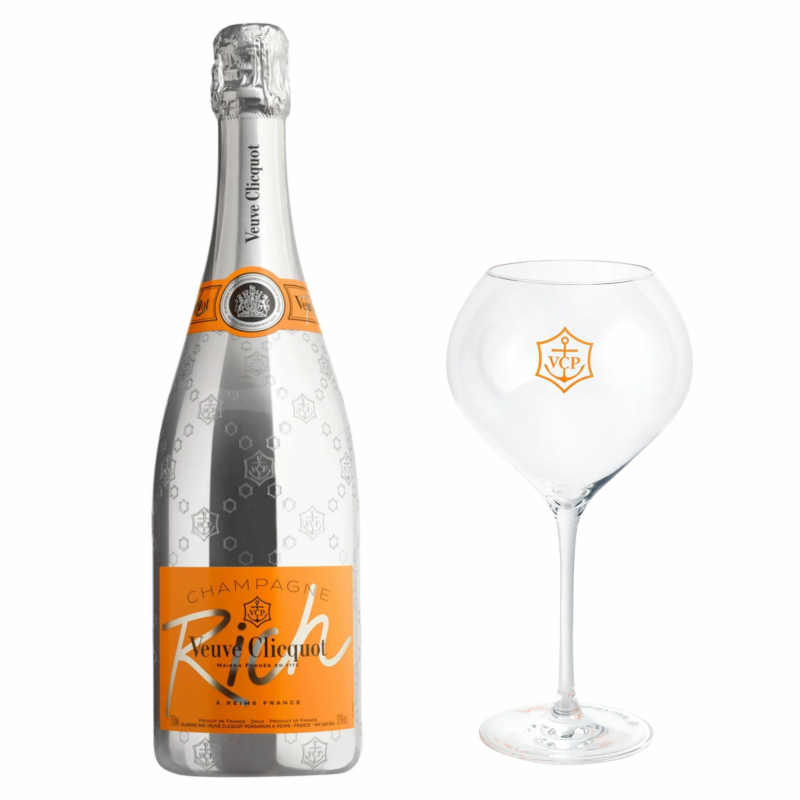Veuve Clicquot Rich Set (6 Flaschen & 6 Gläser)